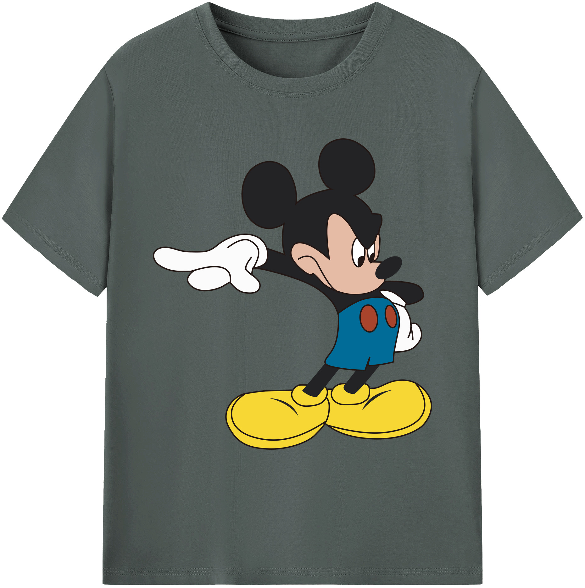 ミッキーマウス Mickey Mouse 綿100％ メンズ半袖Tシャツ｜肌触りやわらか＆通気性